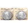 Image 1 : Silver $1 1965 Type 1 (SB P5) & Type 2 (SB B5) ICCS PL66 Heavy Cameo. 2pcs.
