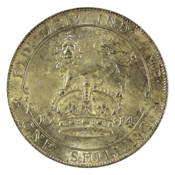 Great Britain Silver 1914 Shilling Choice BU