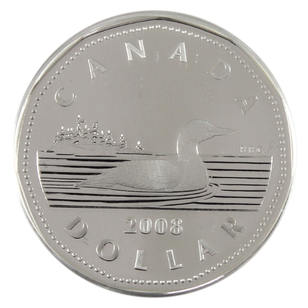 2008 Loon $1 Sterling Silver Proof Coin *SCARCE*