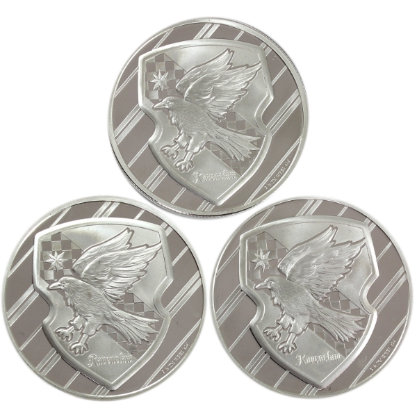 3x 1oz Harry Potter Houses: Ravenclaw .999 Fine Silver Rounds. 3pcs
