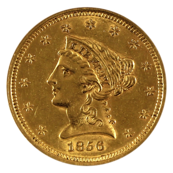 USA Gold 1856 $2.50 Quarter Eagle Almost UNC