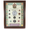 *Selected Canadian Coinage of King George V 8-coin Set with 2 Stamps in Wooden Frame