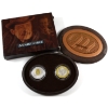 Image 1 : 2001 Guglielmo Marconi Two Coin Set Sterling Silver with Gold Plating (Tax Exempt)