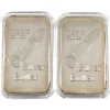 Image 1 : 2x 1oz Unknown Refiner c. 1980s Silver Bullet 1oz .999 Silver Bars. 2pcs. (Tax Exempt)