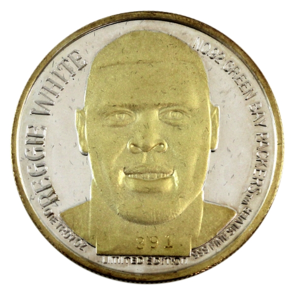 1oz EnviroMint 1997 Pro Bowl Hawaii- Reggie White Green Bay Packers .999 Fine Silver (Tax Exempt)