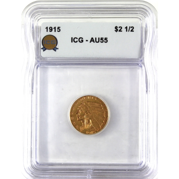 USA Gold 1915 $2.50 Quarter Eagle ICG AU55