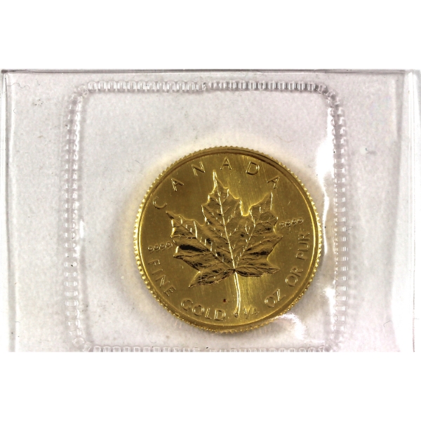 1/4oz 1984 $10 Gold Maple Leaf .9999 Fine Gold Coin (Tax Exempt)