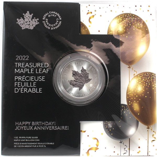 1oz 2022 $5 Treasured SML Happy Birthday .9999 Fine Silver Coin (Tax Exempt)