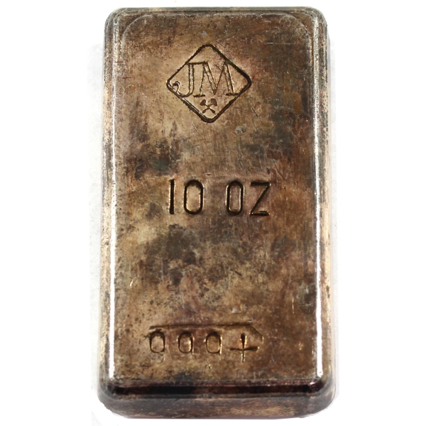 10oz Johnson Matthey Vintage .999+ Silver Bar. Mintage of <1000! (Tax Exempt)