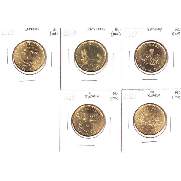 Loon $1 2019-2023 BU (Impaired). 5pcs.
