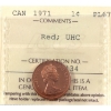 Image 1 : 1-cent 1971 ICCS PL67 Red Ultra Heavy Cameo