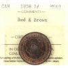 Image 1 : 1-cent 1858 ICCS MS63 Red & Brown *Scarce!*
