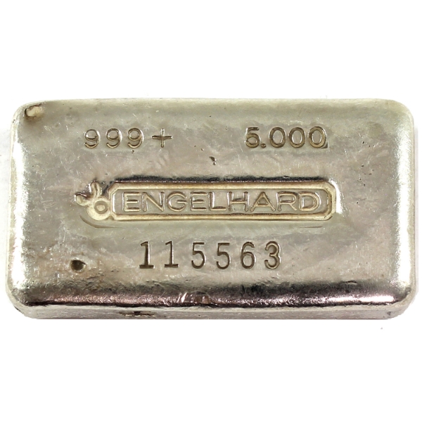 5oz Engelhard Canada Vintage 7th Series .999+ Silver Bar, SN: 115563. Mintage of <7500 (Tax Exempt) 