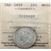 Image 1 : 20-cent 1858 Coinage ICCS MS62