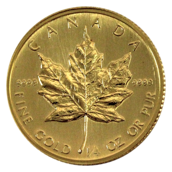 1/4oz 1982 $10 Gold Maple Leaf .9999 Fine Gold Coin (Tax Exempt)