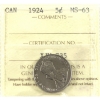 Image 1 : 5-cent 1924 ICCS MS63