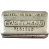 Image 1 : ERROR 10oz Engelhard 11th Series in "P" Prefix Variation .999+ Silver Bar. Stamping Error on Reverse