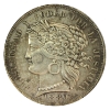 Image 2 : Peru Silver 1880 BF 5 Pesetas B No Dot EF 
