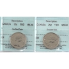 Image 1 : 25-cent 1982 & 1983 Doubled Date CCCS MS66. 2pcs.