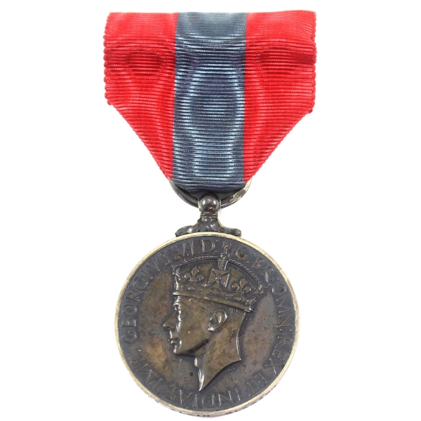Great Britain Imperial Service Medal; NAMED: James Alvin Gleason, 33mm