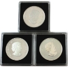 Image 2 : 3x 1/2oz $10 O Canada 2013 Niagara Falls, 2014 Polar Bear & 2015 Maple Leaf Fine Silver Coins. 3pcs.