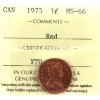 Image 1 : 1-cent 1975 ICCS MS66