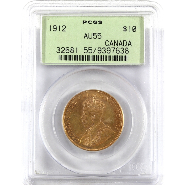 1912 Gold $10 PCGS AU55