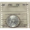 Image 1 : 25-cent 1941 ICCS MS64
