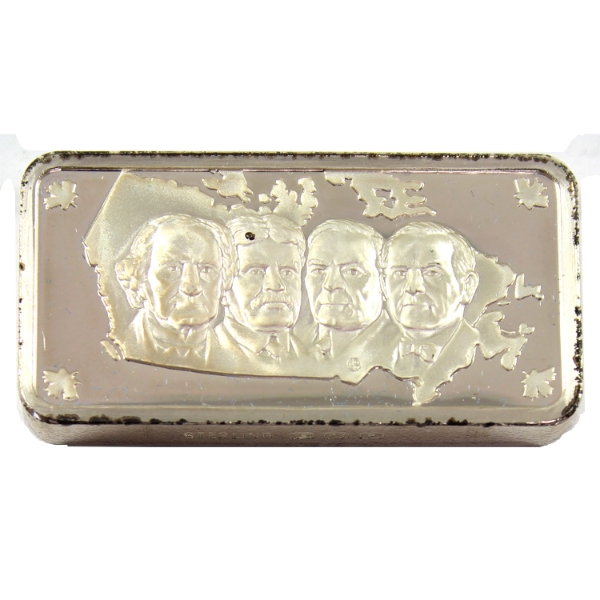 1000 grains 1973 Dominion Day Sterling Silver Proof Ingot
