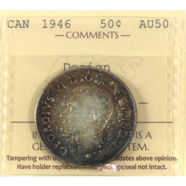 50-cent 1946 Design; Hoof in 6 ICCS AU50