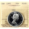 Image 1 : 50-cent 1961 ICCS PL68 Ultra Heavy Cameo