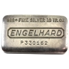 Image 1 : 10oz Engelhard 11th Series in "P" Prefix Variation .999+ Silver Bar SN: P330162 (Tax Exempt)