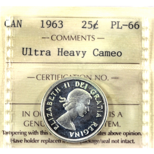 25-cent 1963 ICCS PL66 UHC