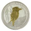 Image 1 : 1oz Australia 2014 $1 Kookaburra .999 Fine Silver w/ Gold Plating (Tax Exempt)