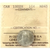 Image 1 : 10-cent 1902H ICCS MS65