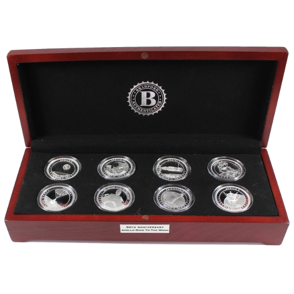 Fiji 2017 $1 The Bradford Exchange- The Race to the Moon Silver Dollar Collection in Deluxe Case
