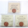 Image 2 : 1-cent 2001, 2004 & 2006 RCM Logo; Non Magnetic ICCS MS66 Red. 3pcs. 