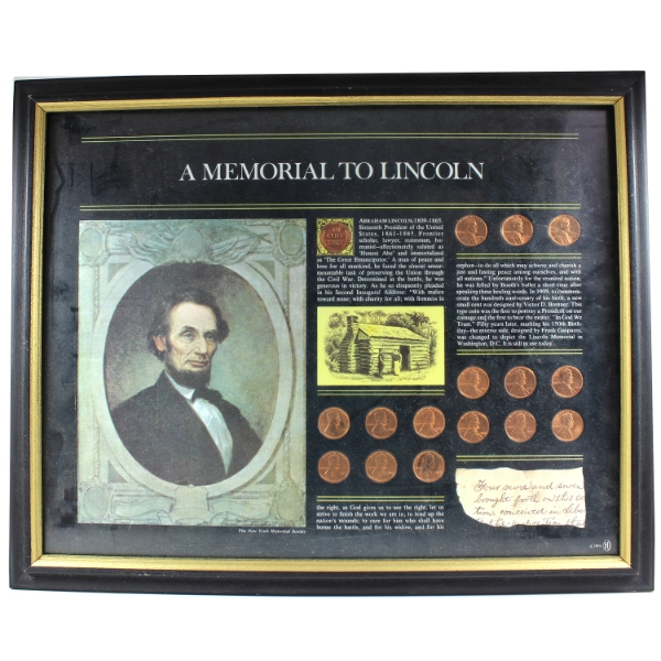USA A Memorial to Lincoln 16-Coin Collection in Wooden Frame