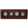 Image 1 : 1952-1953 Uncirculated Silver Dollars w/ 3-cent & 4-cent Mint Condition Stamps in Deluxe Holder