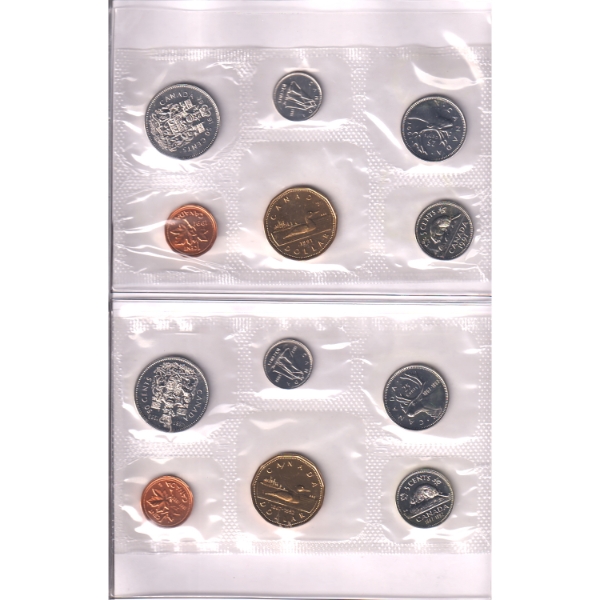 Collection of 12x 1991-2002 Proof Like Sets in Green RCM Issued Album. 12 Sets