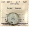 Image 1 : 25-cent 1956 ICCS PL66 Heavy Cameo