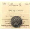 Image 1 : 5-cent 1955 ICCS PL66 HC