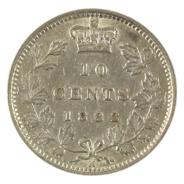 10-cent 1882H VF-EF