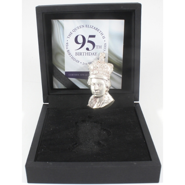 2oz Niue $2 2021 95th Birthday Queen Elizabeth II .999 Fine Silver Coin (Tax Exempt)