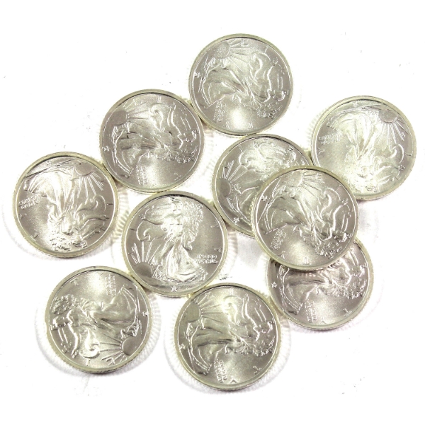 10x 1/10oz Walking Liberty .999 Fine Silver Fractional Rounds. 10pcs (Tax Exempt)