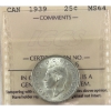 Image 1 : 25-cent 1939 ICCS MS64