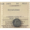 Image 1 : 5-cent 1921 ICCS VG10 *Ultra Rare!* (Scratches)