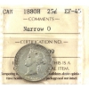 Image 1 : 25-cent 1880H Narrow 0 ICCS EF45