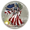Image 1 : 1oz USA 1999 Colorized Walking Liberty .999 Fine Silver Eagle (Tax Exempt)