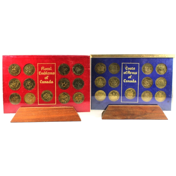 Floral Emblems of Canada & Coats of Arms of Canada in Framed Displays